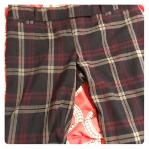 The Limited navy plaid drew cut ankle pants